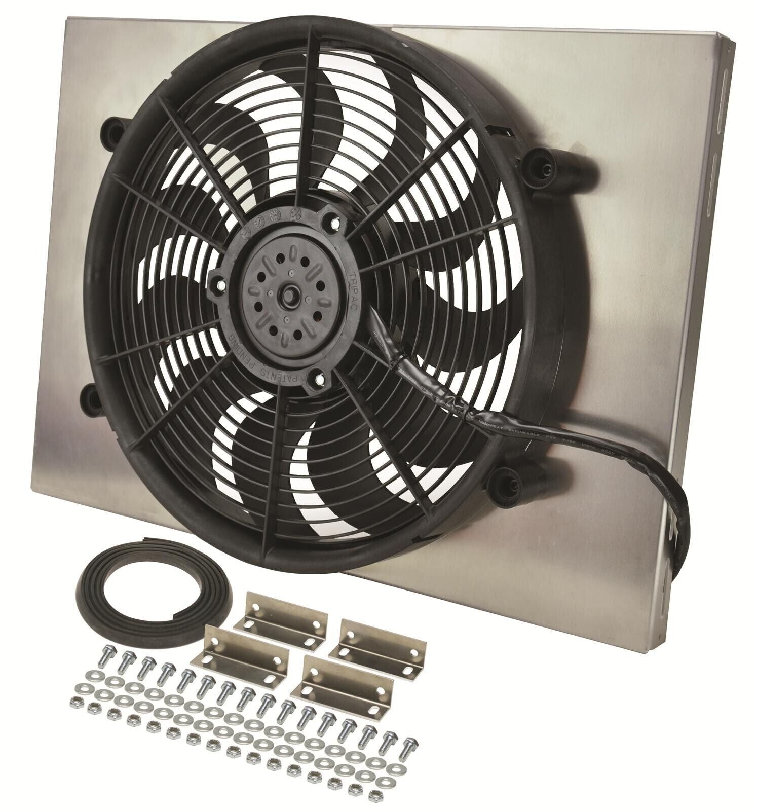 Derale High-Output Single RAD Fan & Shroud 24in Wide x 17in High # DER-16828