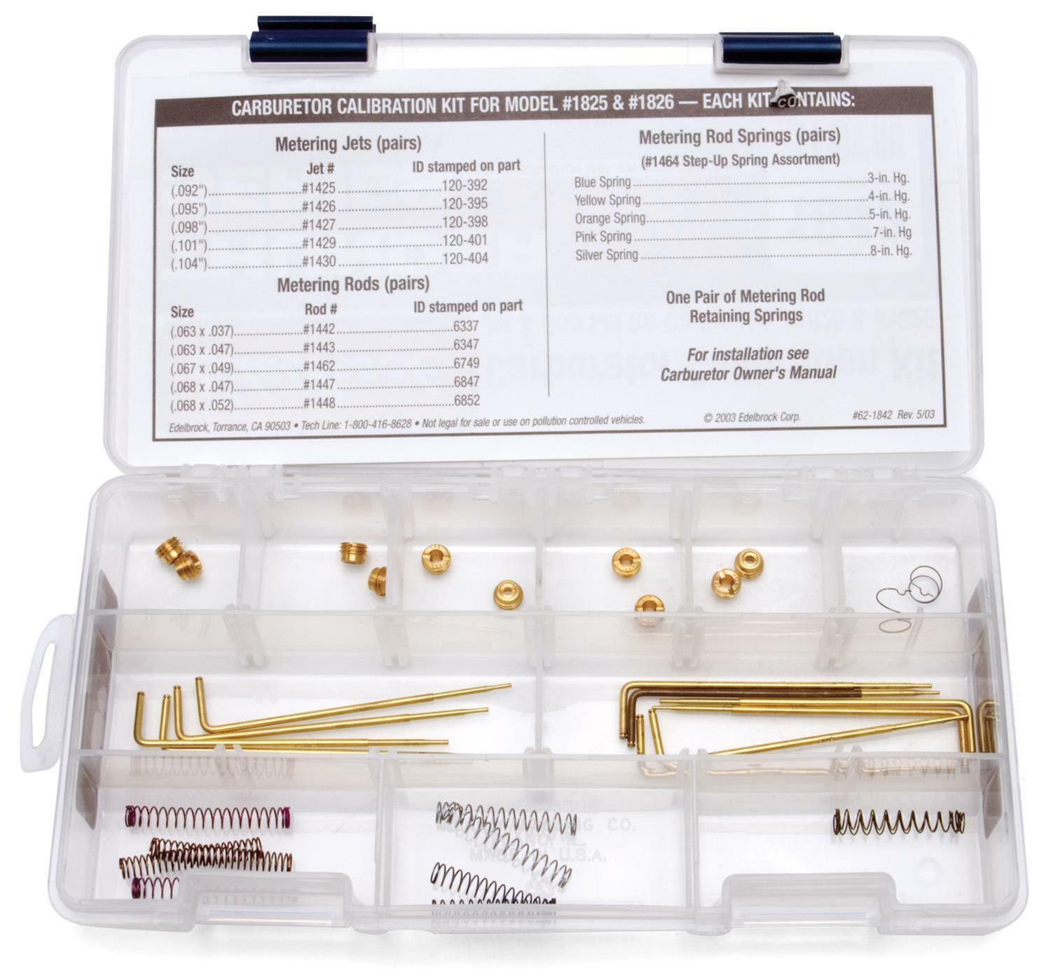 Edelbrock Thunder Series AVS Carburetor Calibration Kit # ED1842