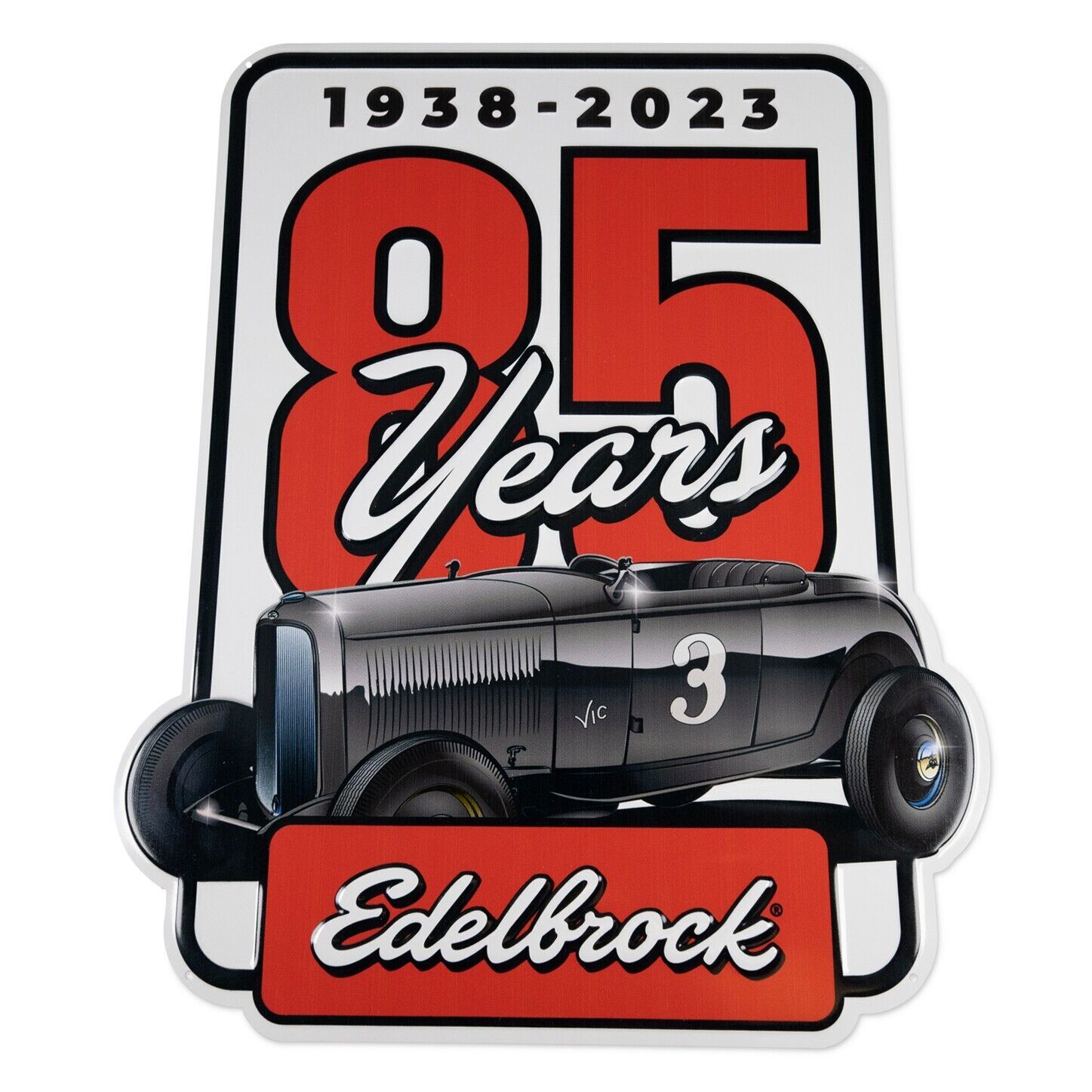 Edelbrock 85th Anniversary Tin Garage Sign # ED189185