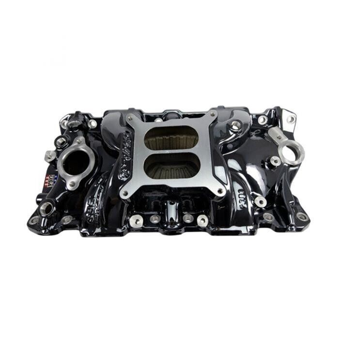 Chev 350 Edelbrock Performer EPS Intake Manifold Black Plasma Coated # ED2701-BP