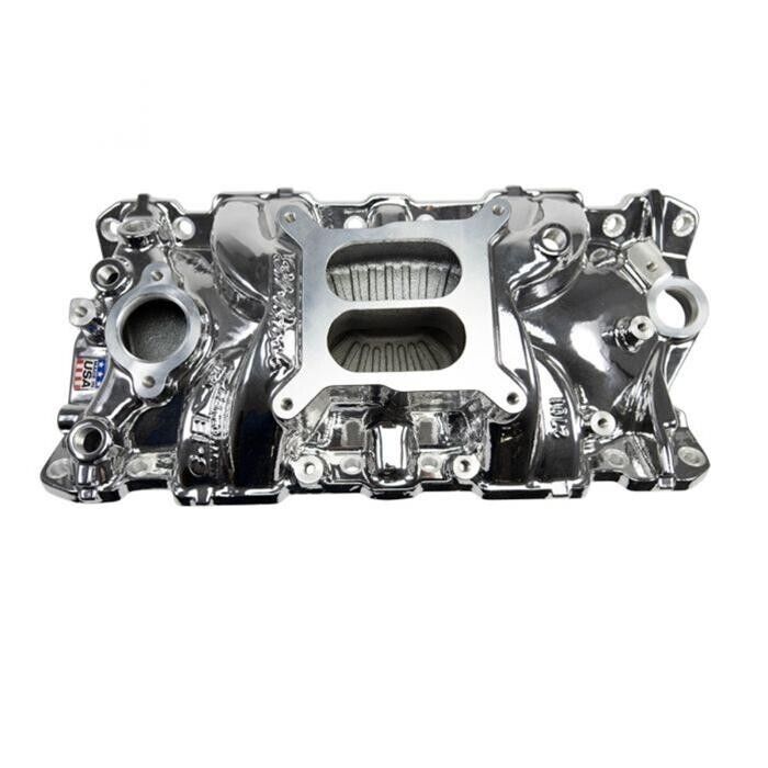 Chev 350 Edelbrock Performer EPS Intake Manifold Chrome Plasma Coated ED2701-CP