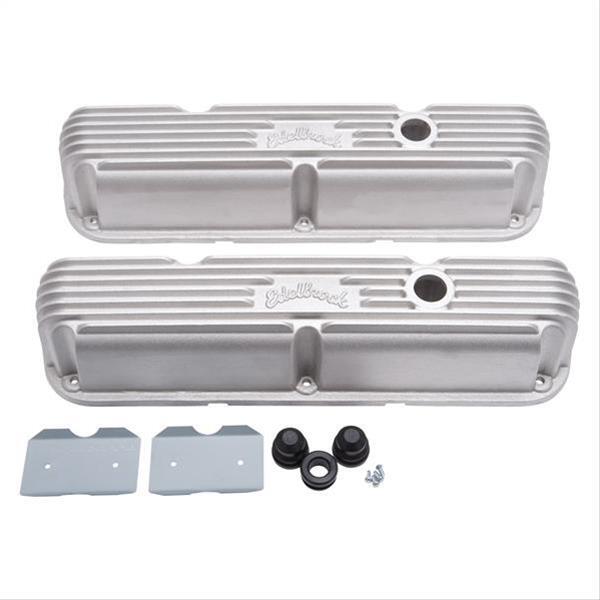 Chrysler 318 340 360 Edelbrock Classic Cast Aluminum Valve Covers # ED41769