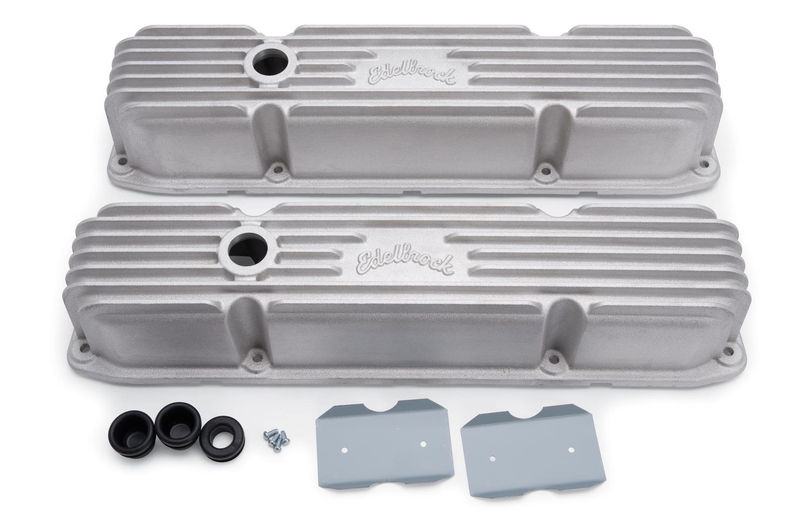 Chrysler 383 440 Edelbrock Classic Cast Aluminum Valve Covers # ED41929