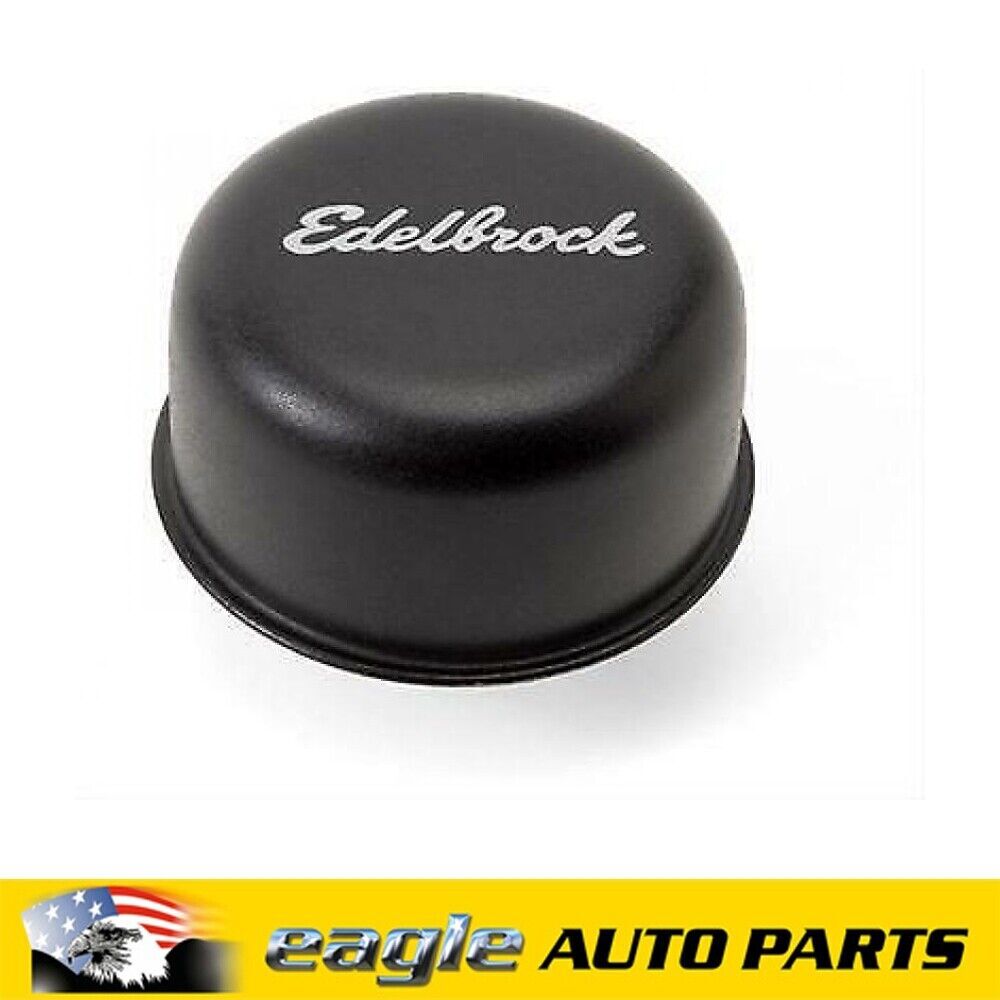 EDELBROCK Black Powdered Coated Signature Rocker Cover Breather # ED4403