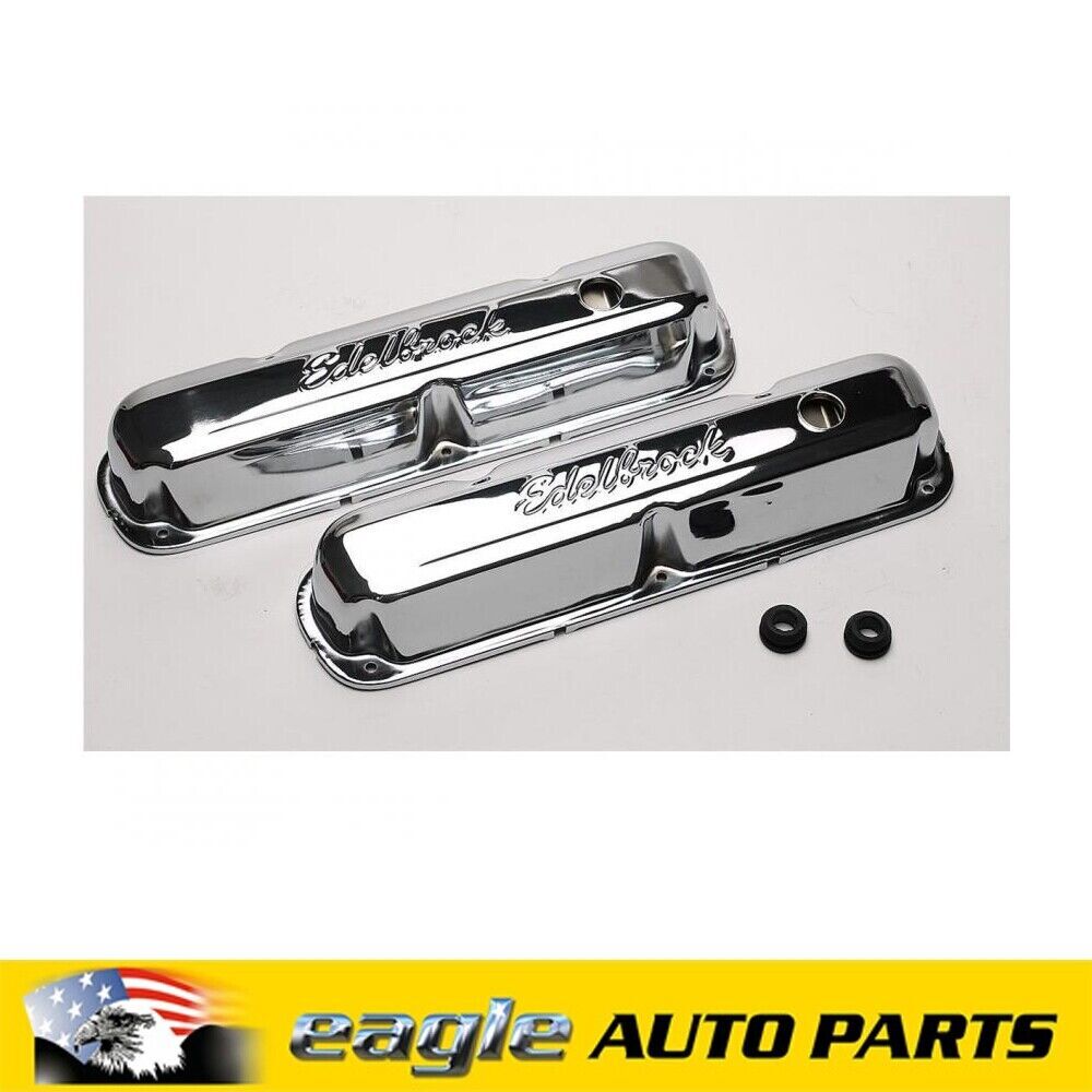 Edelbrock Signature CHROME Valve Covers Mopar, Small Block 318 340 360  # ED4495