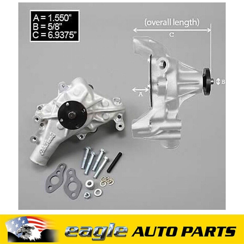 Chev 283 307 327 350 Edelbrock Victor Series Mechanical Water Pump LWP # ED88110