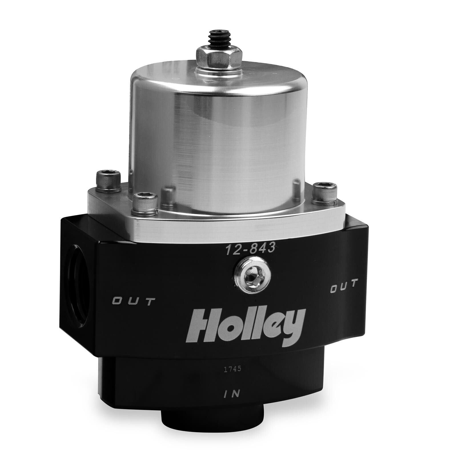 Holley Fuel Pressure Regulator, HP Billet, Aluminum 4.5 to 9 psi # HO12-843