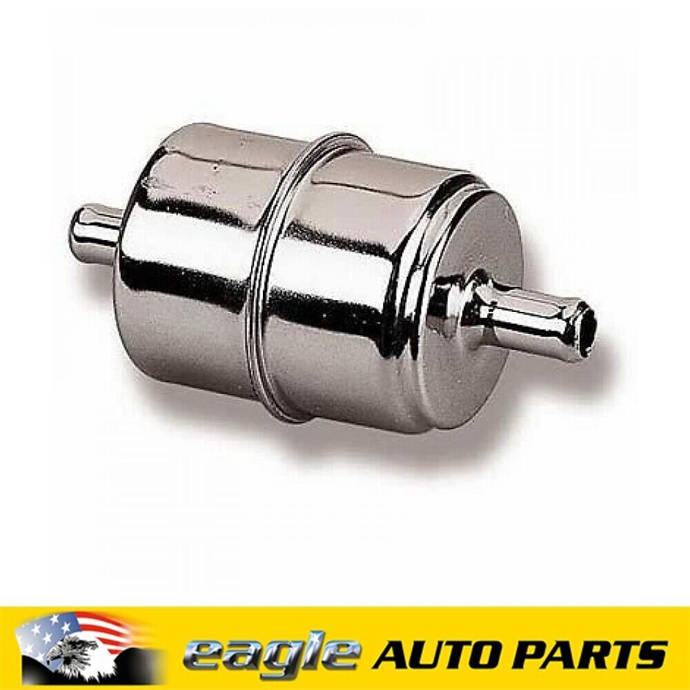 Holley VOLUMAX Chrome Inline Fuel Filter 5/16" Chev, Ford # HO162-524