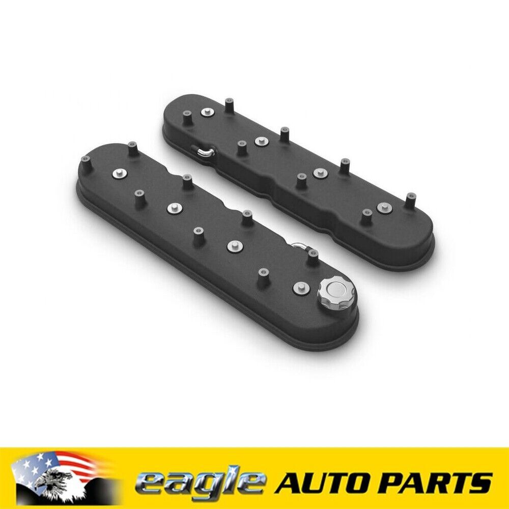 Holley Cast Aluminum LS1 LS2 LS3 LS7 Tall Black Crinkle Valve Covers # HO241-112