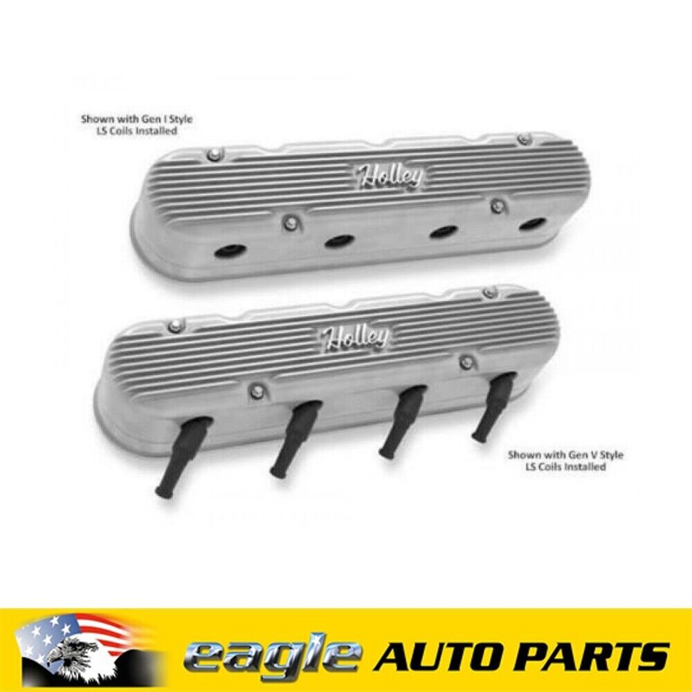 Holley GM LS 2 Piece Cast Aluminum Natural Finish Valve Covers  # HO241-170