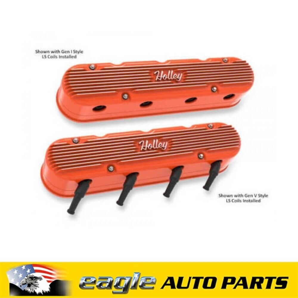 Holley GM LS 2 Piece Cast Aluminum Red Finish Valve Covers  # HO241-174
