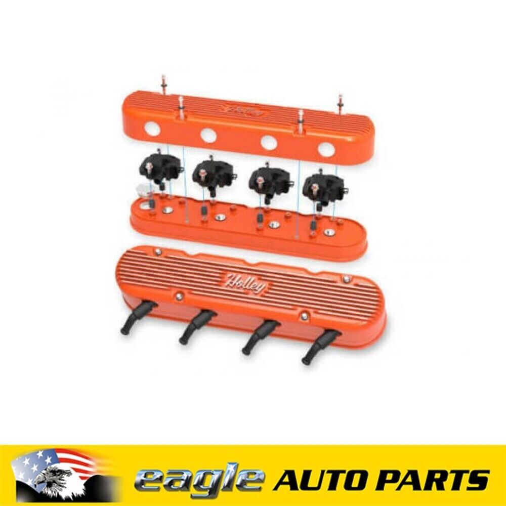 Holley GM LS 2 Piece Cast Aluminum Red Finish Valve Covers  # HO241-174