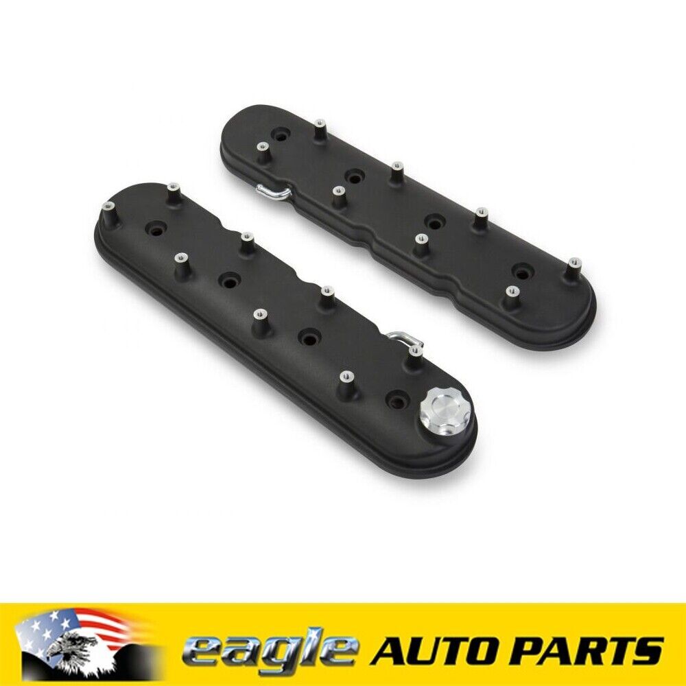 Holley Aluminum Black Crinkle LS Valve Covers LS1 LS2 LS3 LS7   #  HO241-91