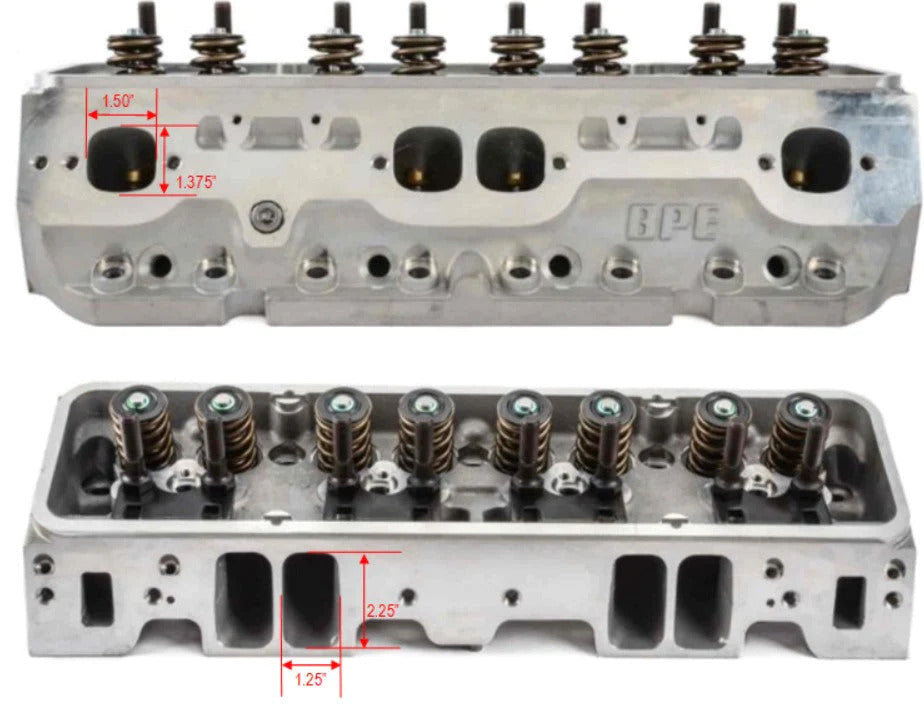BluePrint Chev 350 Aluminum Assembled Single Cylinder Head 220cc # HP8103