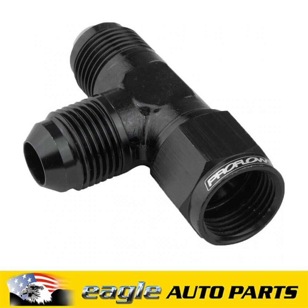 PFE Fittings AN Tee -06AN Female Swivel Fitting On Run Black # PFE145-06BK