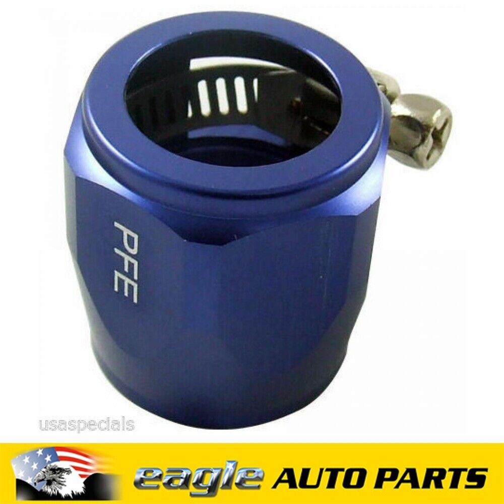 HEX FINISHER TO SUIT BRAIDED HOSE BLUE - 6 # PFE150-06B