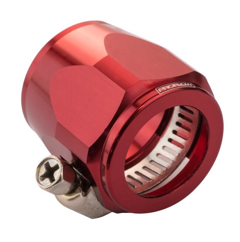 Proflow Aluminium Hex Hose Finisher Clamp 15.8mm ID, Red # PFE150-06R