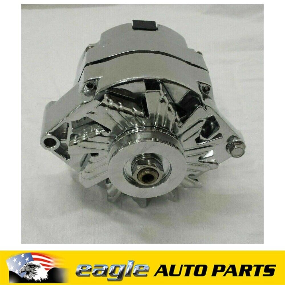 CHEV GM HOLDEN CHROME ALTERNATOR 140AMP 1 WIRE  # R3904