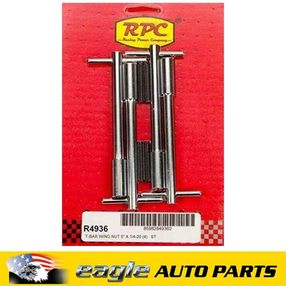 RPC Universal Chrome T-Bar Rocker Cover Hold Downs 5-3/8" ( 4 Pack ) # R4936