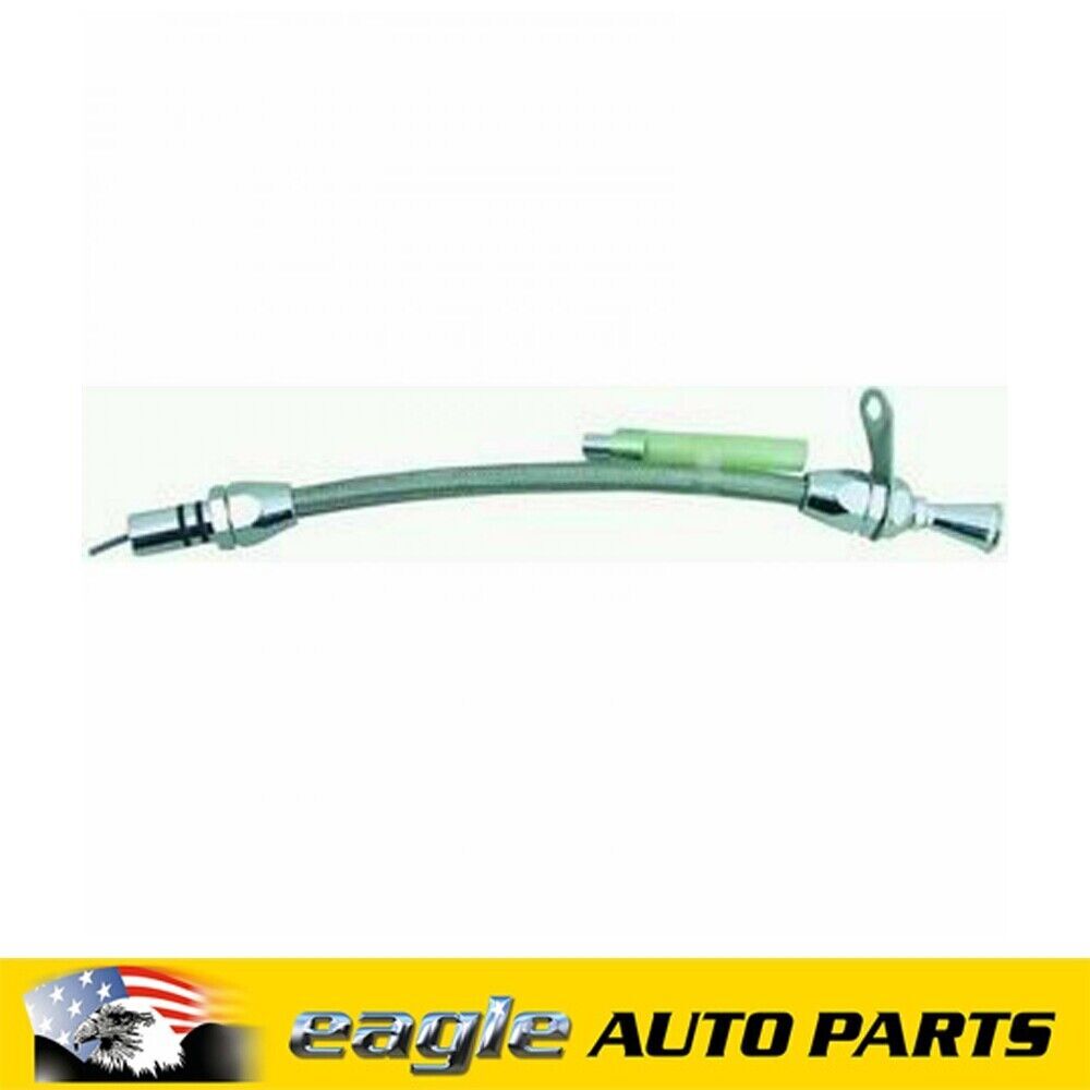 CHEV HOLDEN TURBO 700 R4 POLISHED ALUM BRAIDED DIPSTICK & TUBE # R5006