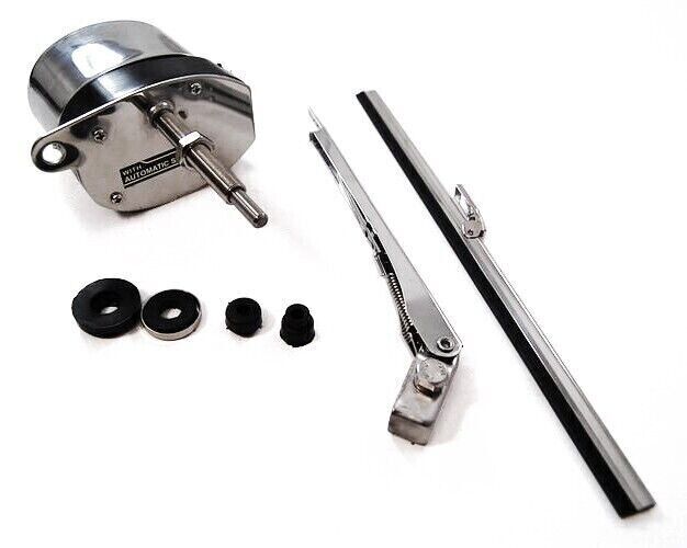 Universal Fit 12V Stainless Steel Windscreen Wiper Motor And Blade Kit # R6558