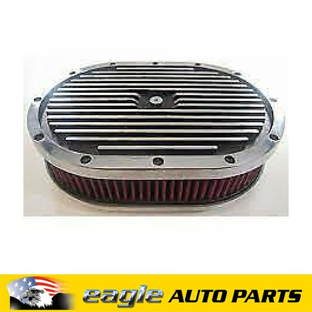 AIR CLEANER OVAL 15" X 2" POLISHED RIBBED # R6716