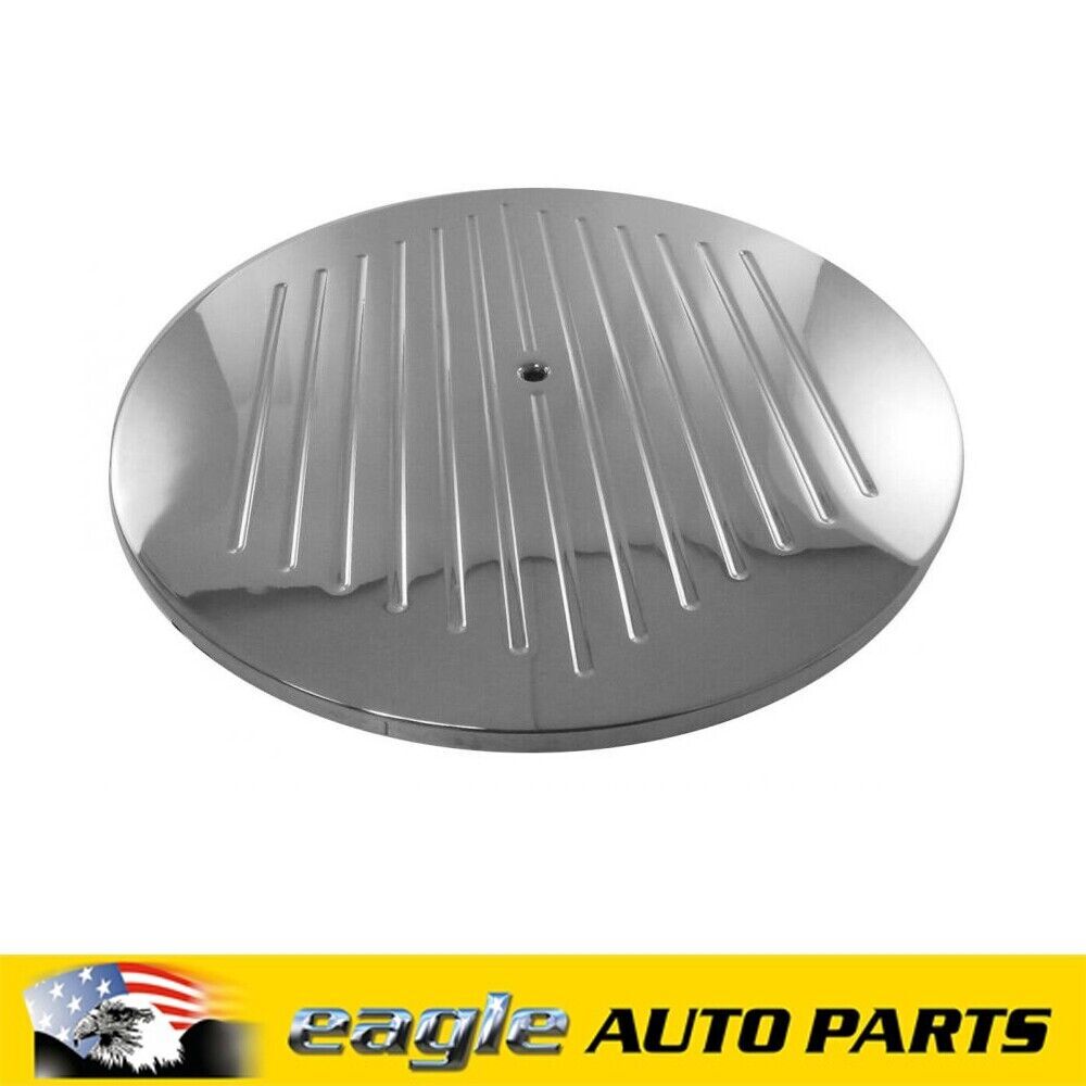 CHEV FORD HOLDEN POLISHED ALUMINUM BALL MILLED AIR CLEANER TOP 14" DIA # R6800