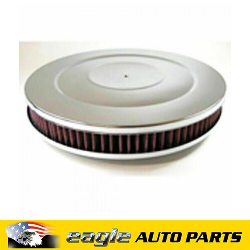 RPC Chrome 14" x 2" Air Cleaner & Filter Assembly Flat Base # R8103