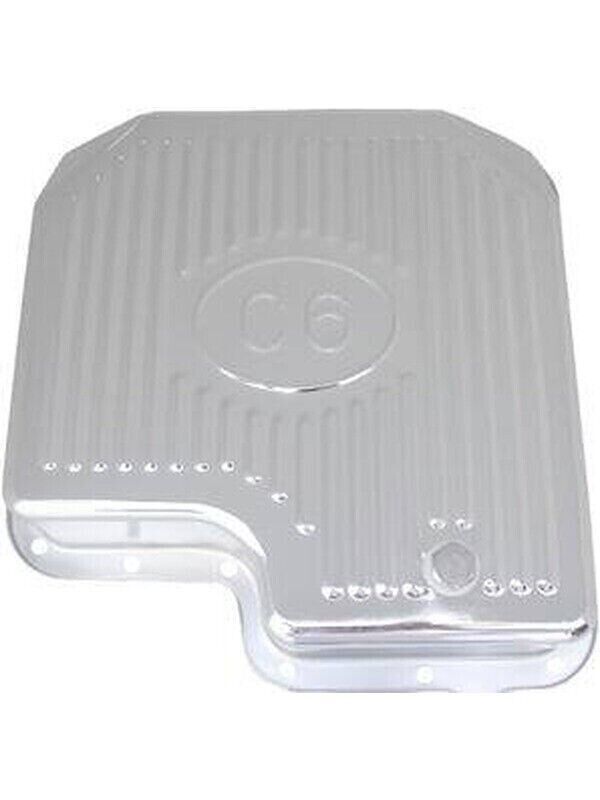 Ford C6 Chrome Transmission Pan Finned (Extra Capacity - 1 1/2 deeper ) # R9127