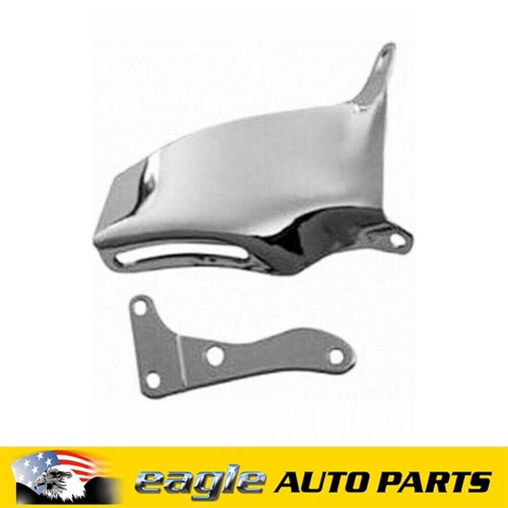 RPC Chev 350 V8 Long Nose Water Pump Chrome Steel Alternator Bracket # R9317