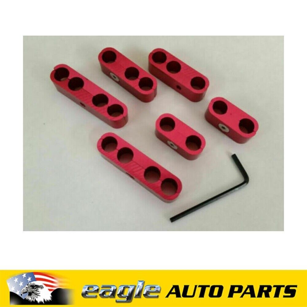 Universal Billet Spark Plug Wire Separators Race Style - Red # R9570RED