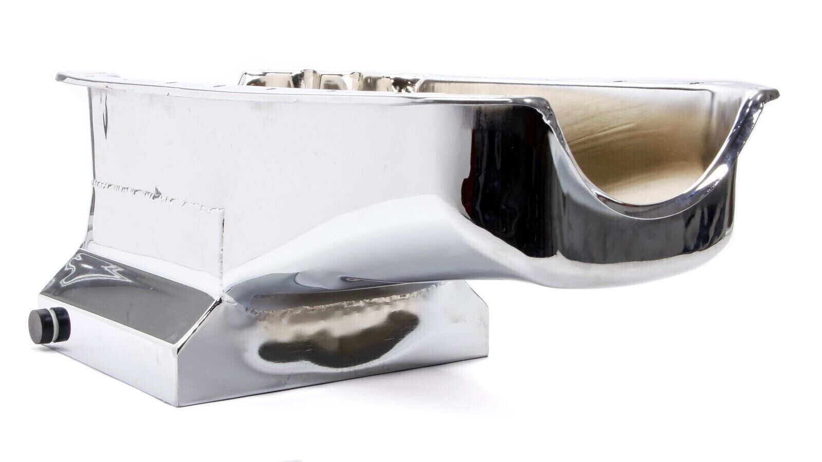 CHEV 307 327 350 383 400 SBC CHROME PERFORMANCE OIL PAN EARLY # R9725