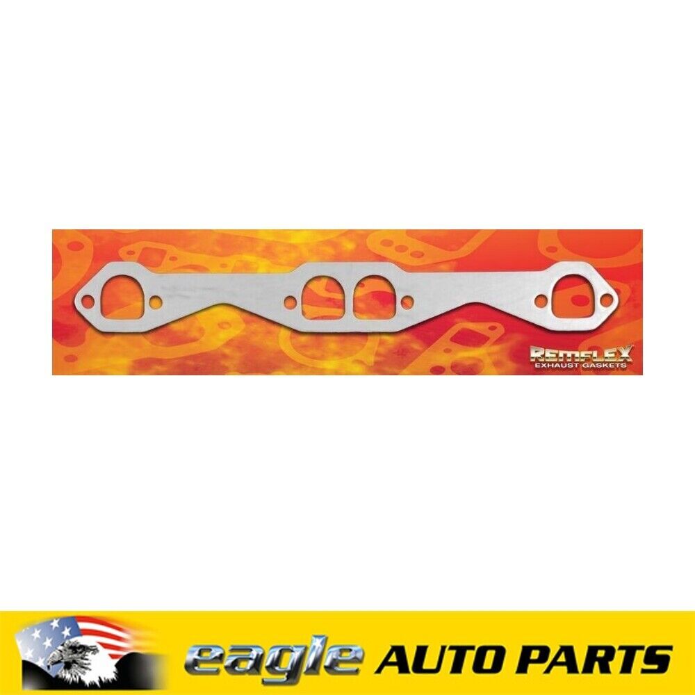 Chev 350 Small Block Remflex Exhaust Manifold Gasket Set D Port Rails # REM2022