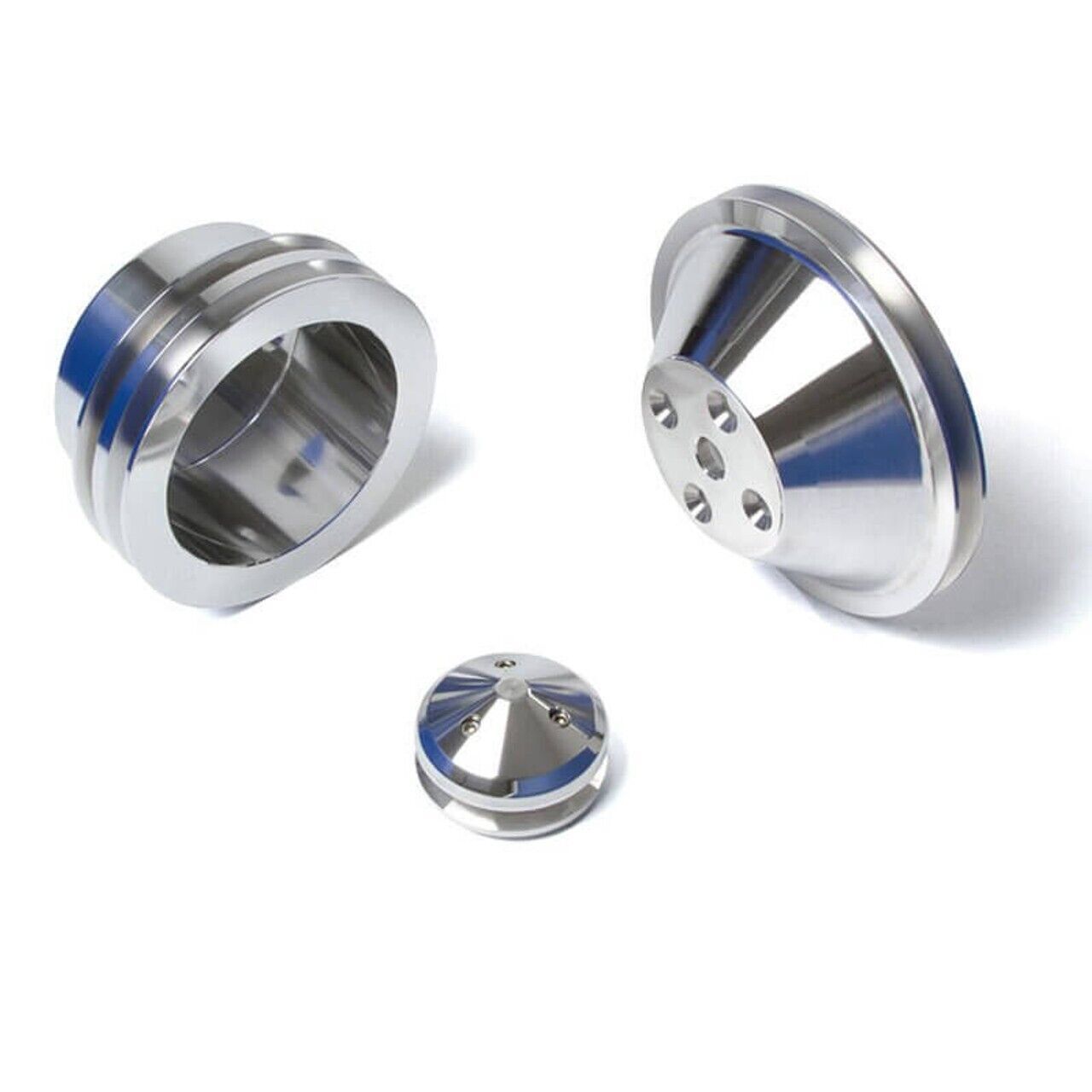 Chev 283 327 350 CVF Racing Billet Pulley Kit Suits Long Water Pump # SBCL2KIT