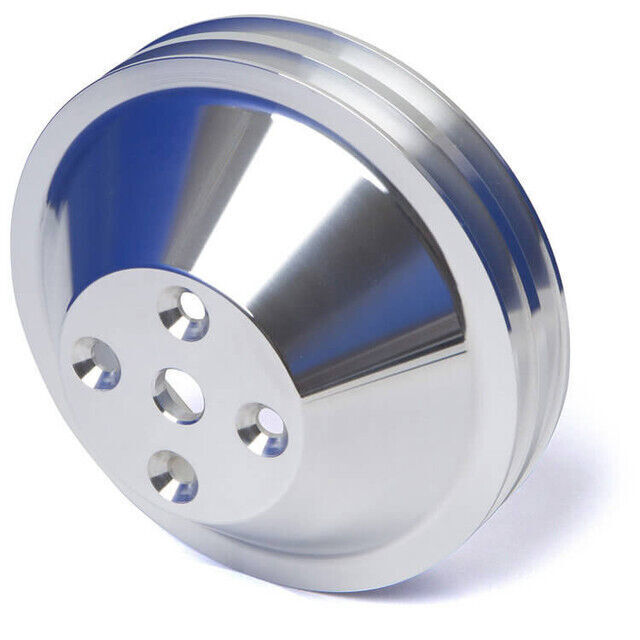 Chev 283 - 350 CVF 2 Groove Billet Water Pump Pulley Suit Long Pump # SBCL2WP