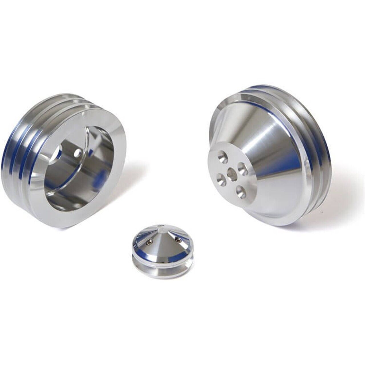 Chev 283 327 350 CVF Racing Billet Pulley Kit Short Water Pump # SBCS23KIT