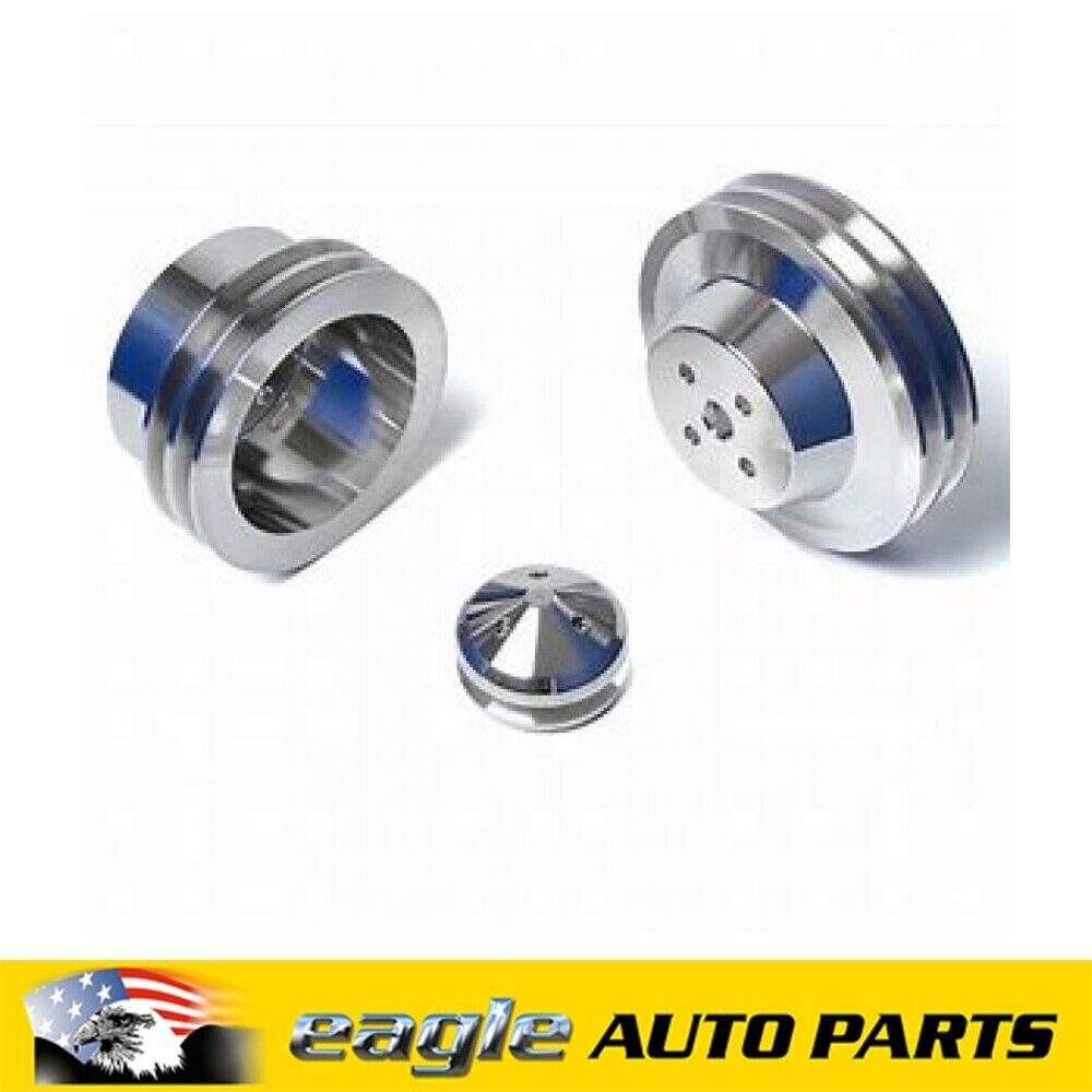 Ford 289W - 351W CVF Racing Billet Pulley Kit Suit R/H W/Pump 3 Bolt # SBFE2KIT