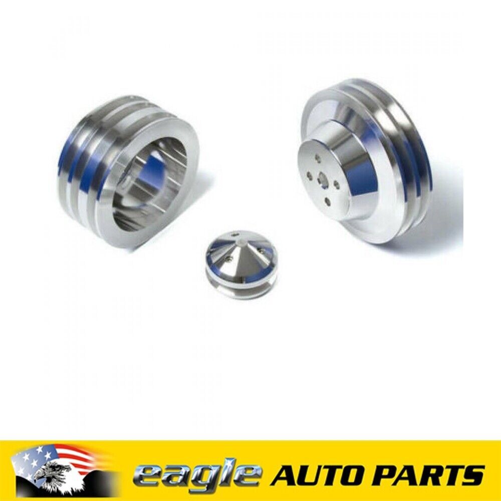 Ford 289W 302W CVF Racing Billet Pulley Kit Suit R/H W/Pump 4 Bolt # SBFS3KIT