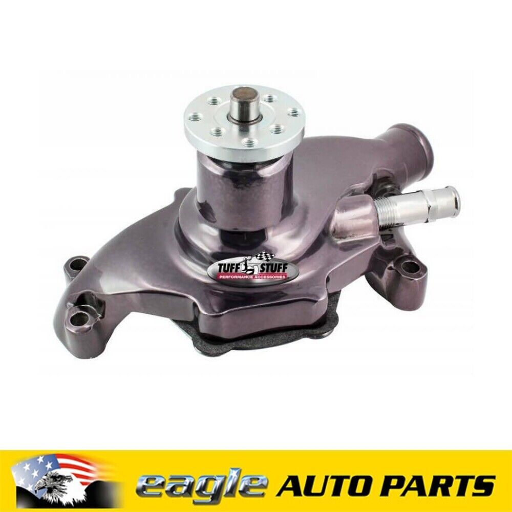 Chev 350 SWP Tuff Stuff Supercool Water Pump Black Chrome # TUFF-1353NA7