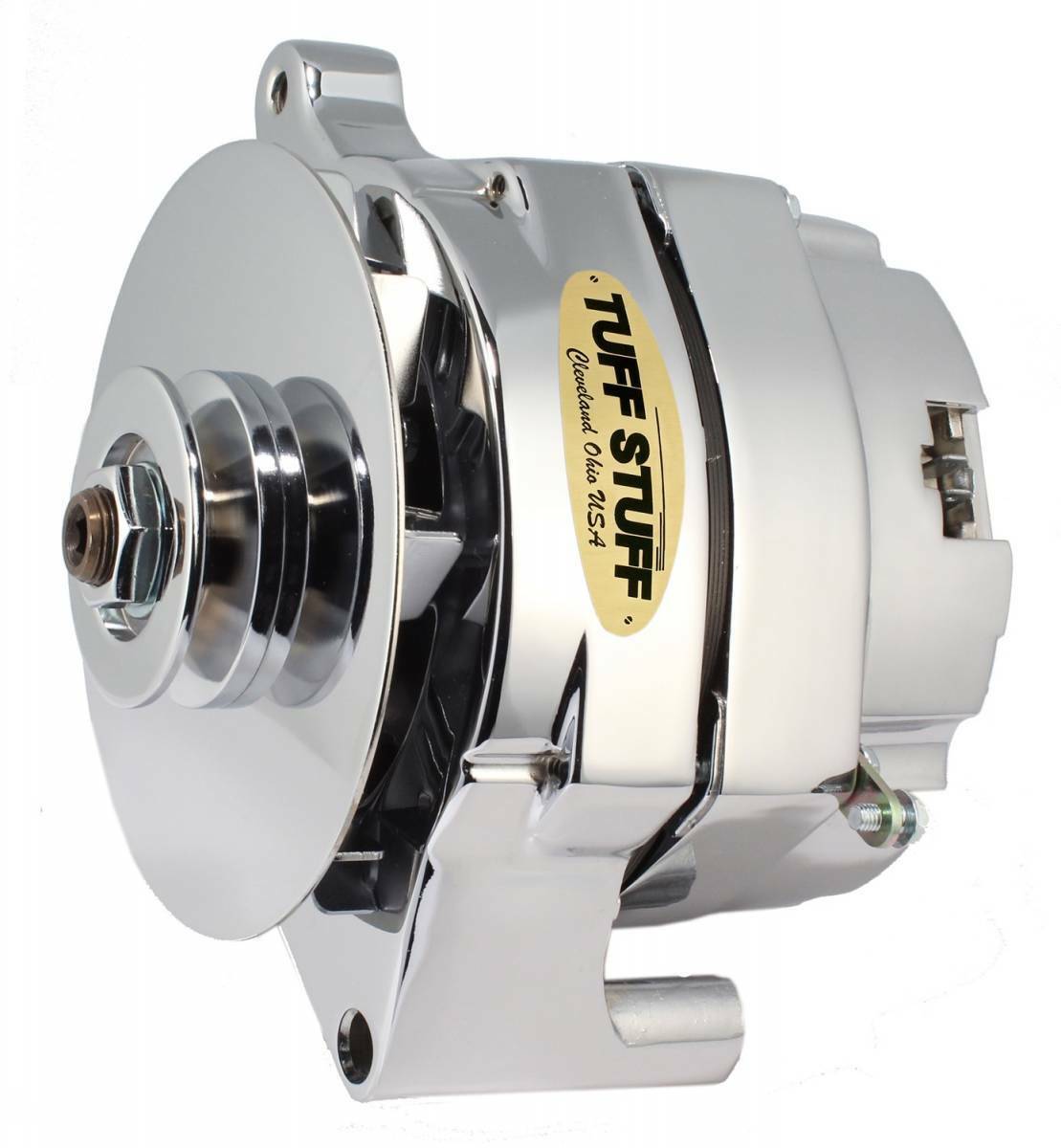 Tuff Stuff Chrome Alternator Ford 100 amp External Reg TUFF-7078NC