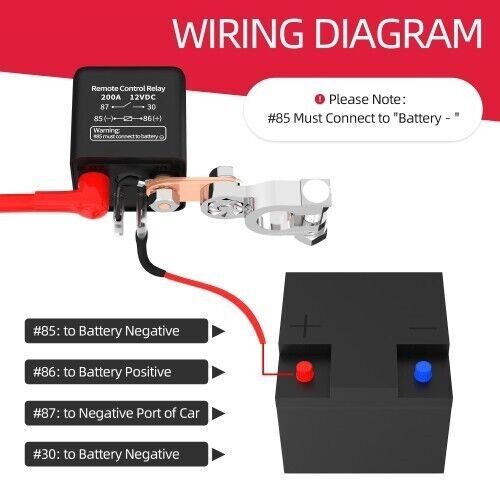 Universal Remote Disconnect Battery & Starter Kill Switch # WM686