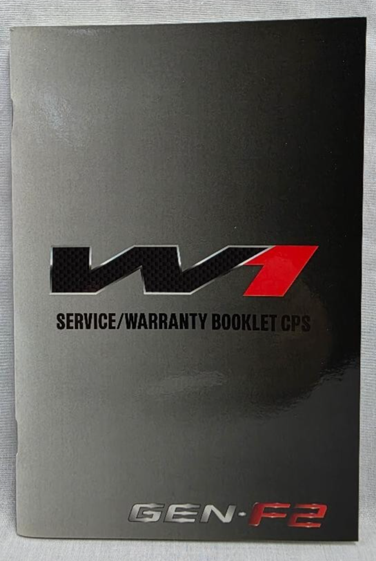 HSV W1 GEN-F2 MY17 OWNERS SUPPLEMENT SERVICE / WARRANTY BOOKLET # 00A-170704