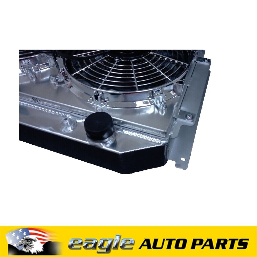 Holden HQ HJ HX HZ 4 Row Aluminum Radiator With Fans Suits Chev V8 Engines # 038