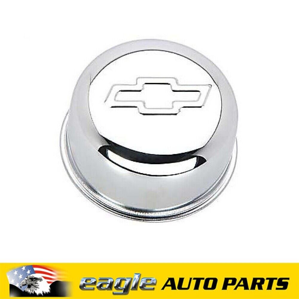 Chrome Chev Bowtie Rocker Cover Breather Cap # 141-616