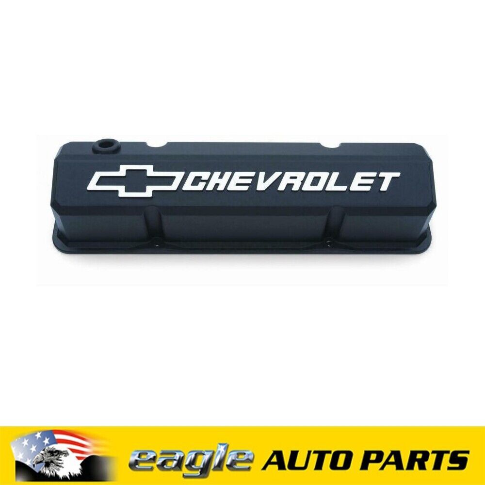 Chev 350 Small Block Collectors Series Slant Edge Rocker Covers # 141 ...