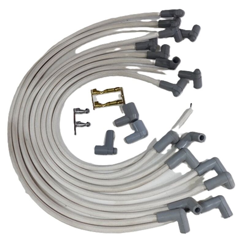 Chev 350 SBC HEI 90/90 Spark Plug Leads Set Silver # 24-7110-S