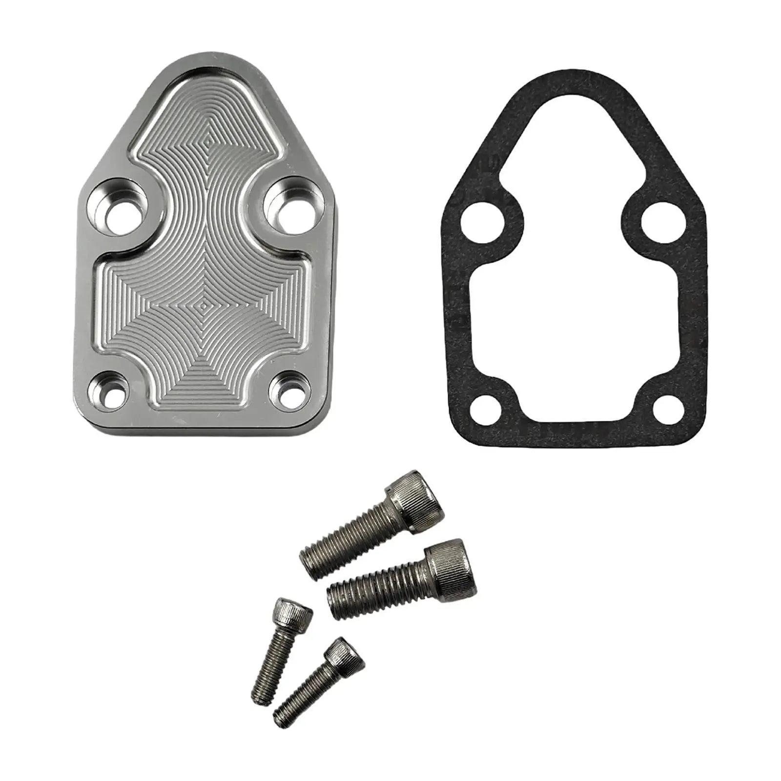 CHEV 350 SBC ALUMINIUM FUEL PUMP BLOCK OFF PLATE # 28-81