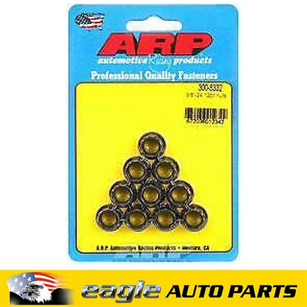 ARP Nuts 12-Point Custom 450 Black 3/8 in.-24 RH Thread, Set of 10 # 300-8332