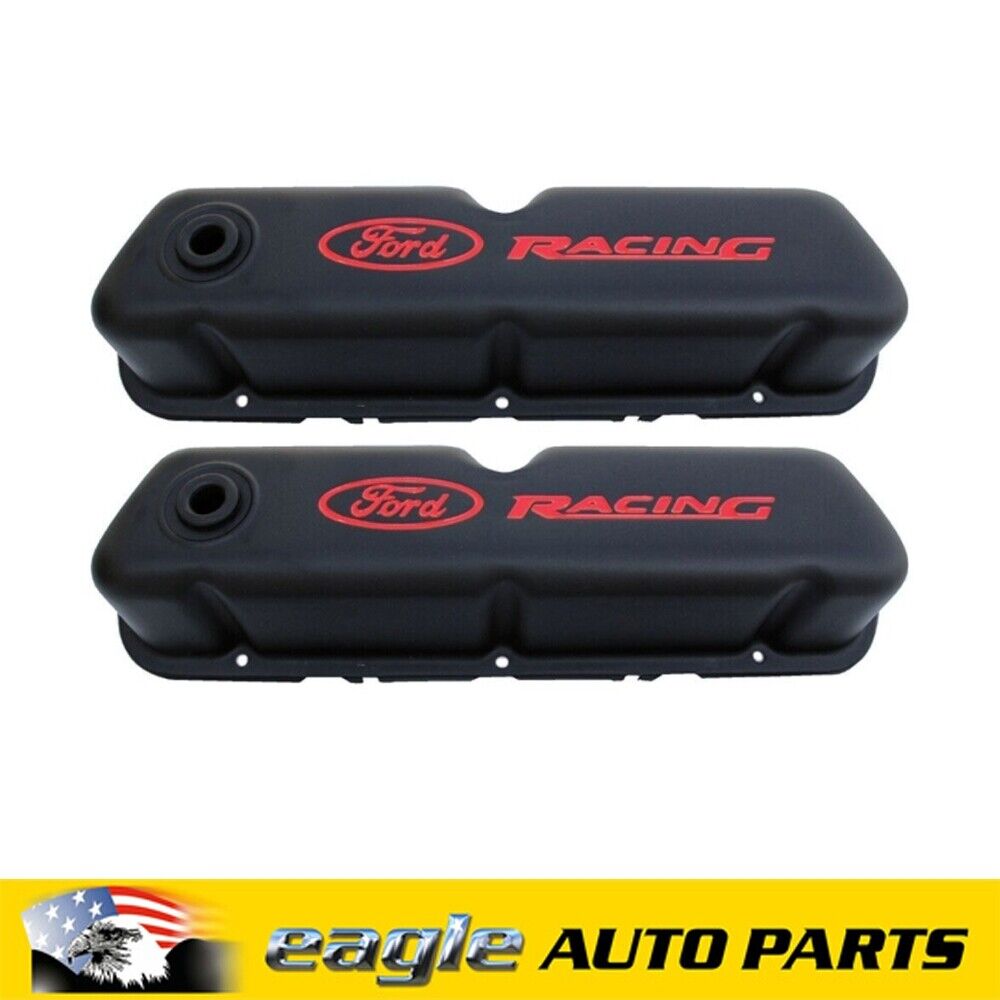 Ford 302 351 Windsor Ford Racing Steel Rocker Covers Black Proform # 302-072