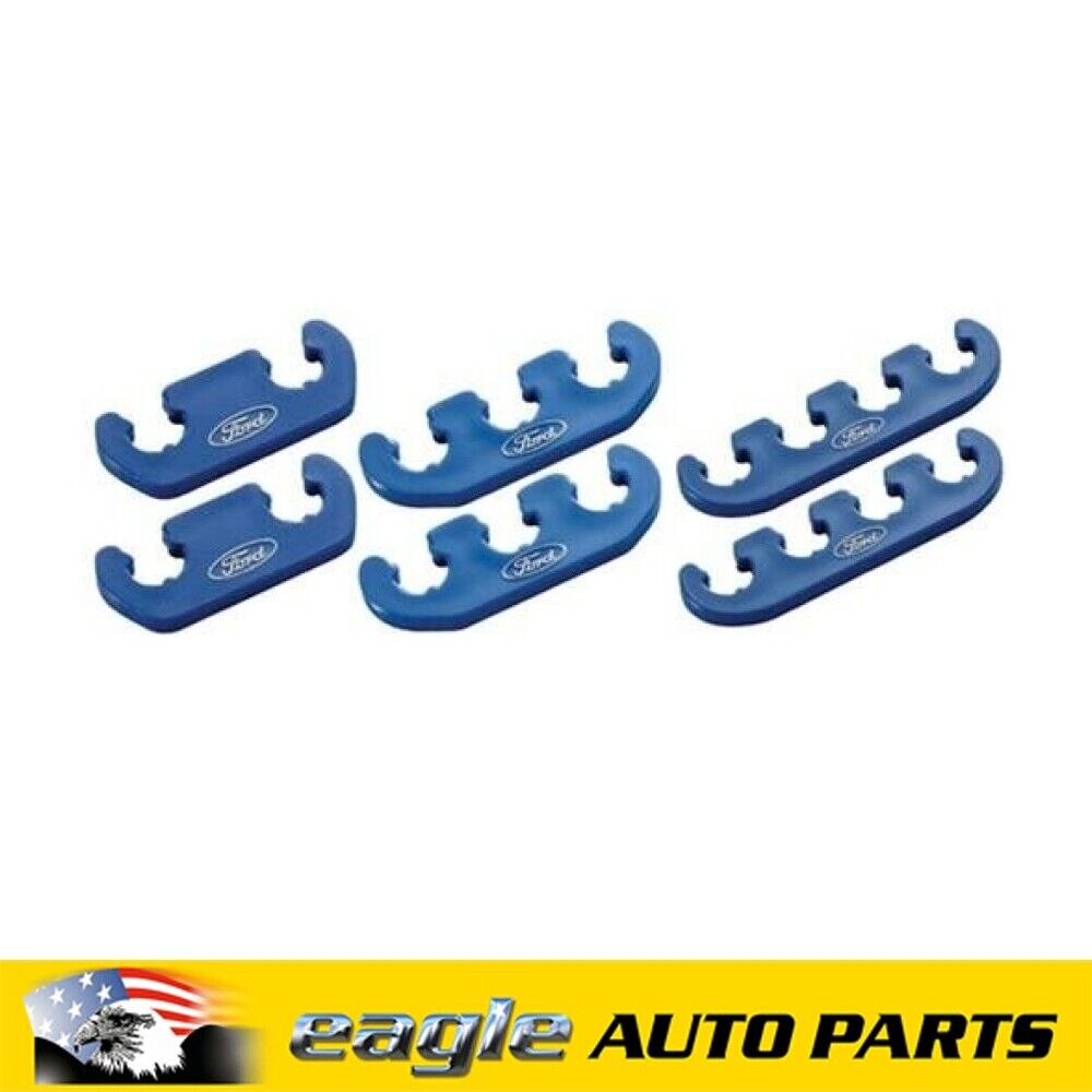 Ford Performance Spark Plug Wire Dividers Pack of 6 Blue Plastic # 302-637
